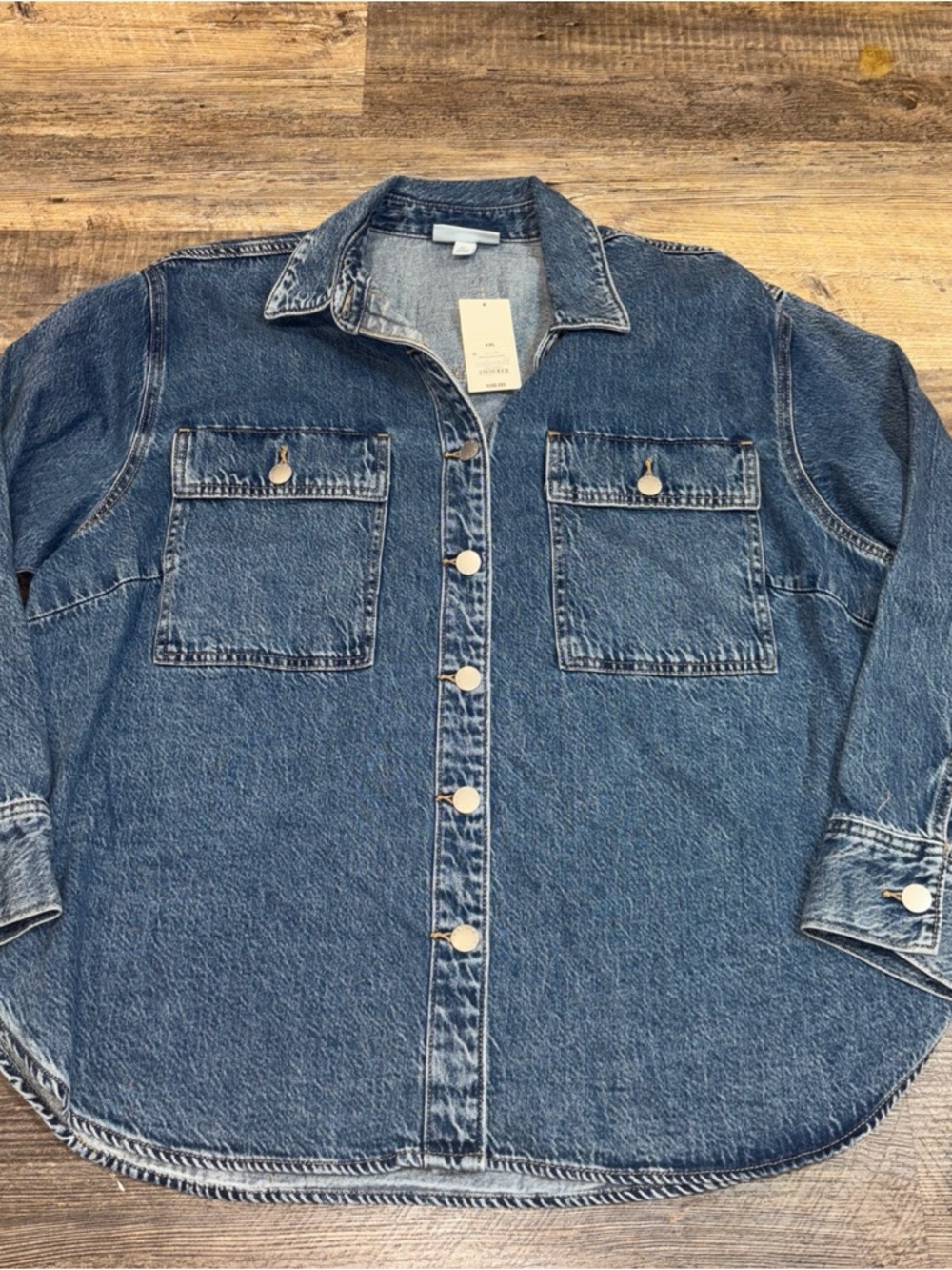 Parke X Target Women’s Long Sleeve Denim Shacket Medium Wash XXL New